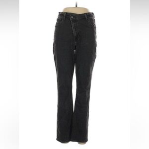 Abercrombie & Fitch Women's Dark Gray Straight Leg Jeans